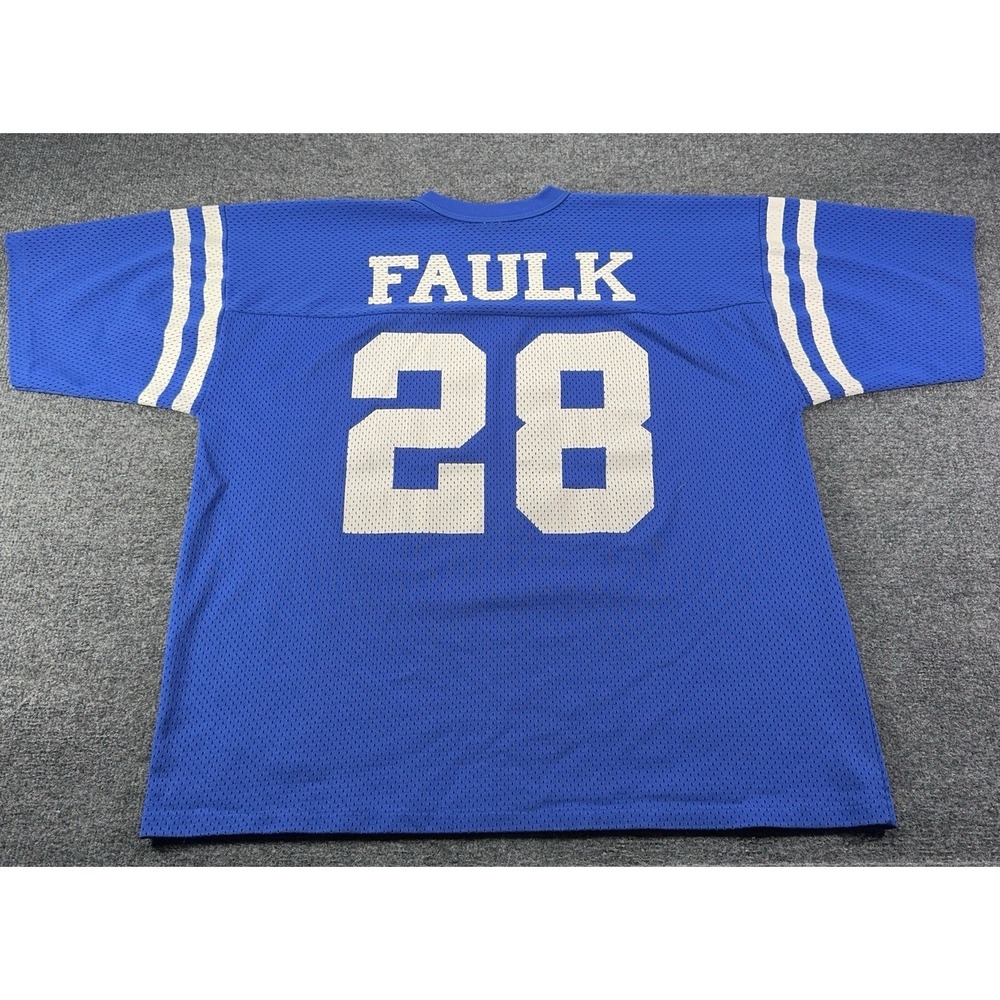 Logo 7 Inc Jersey NFL Cults Blue XL Excellent Vintage Condition Faulk VTG